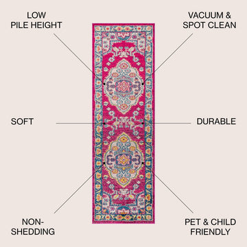 Kristina bohemian Flair Boho Vintage Medallion Area Rug